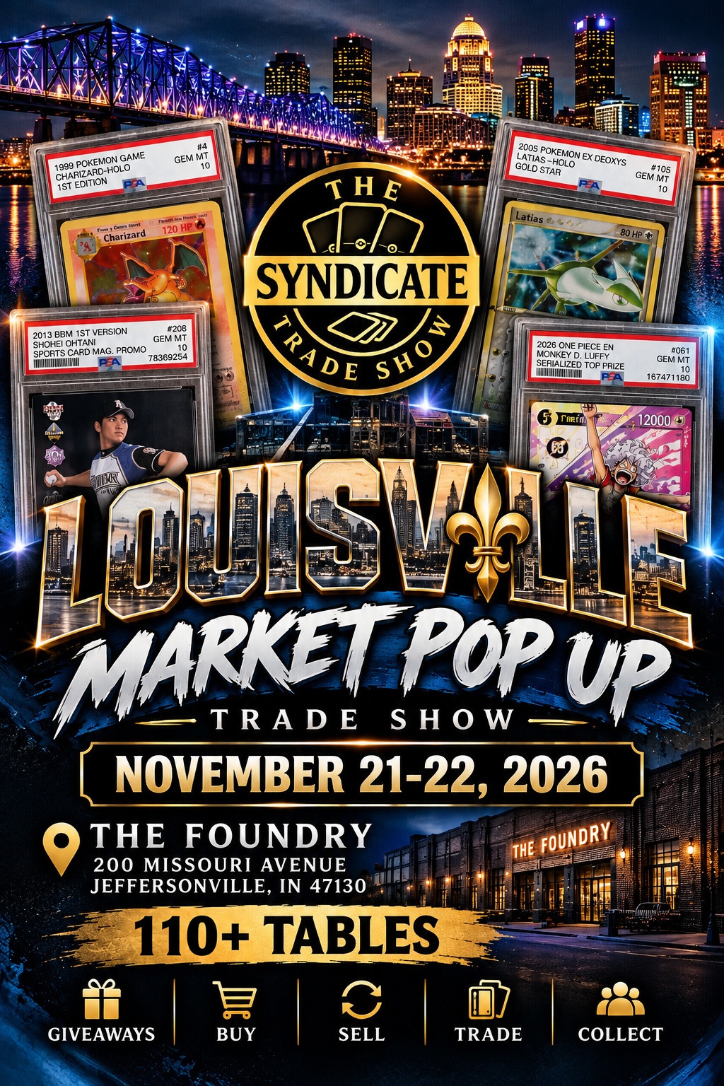 Louisville Syndicate Market Pop Up November 21–22, 2026 at The Foundry, 200 Missouri Avenue, Jeffersonville — 110+ tables